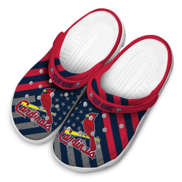 Custom St Louis Cardinals Star Spangled Graphic Crocs Trendy