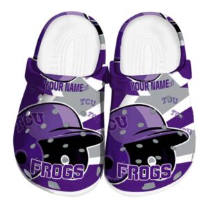 Custom TCU Horned Frogs Baseball Helmet Crocs Best selling