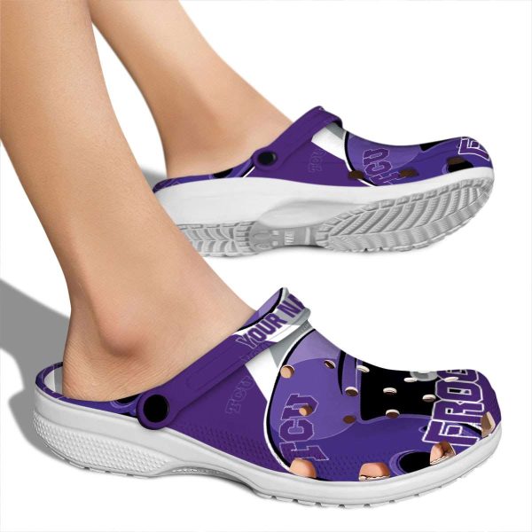 Custom TCU Horned Frogs Baseball Helmet Crocs High quality