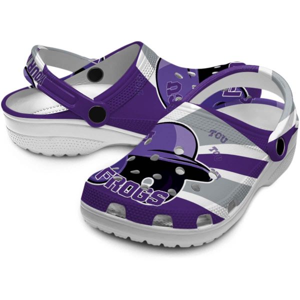 Custom TCU Horned Frogs Baseball Helmet Crocs Latest Model
