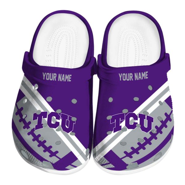 Custom TCU Horned Frogs Football Motif Crocs Best selling