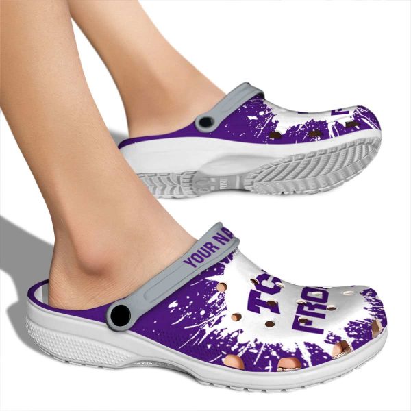 Custom TCU Horned Frogs Splash Art Crocs High quality