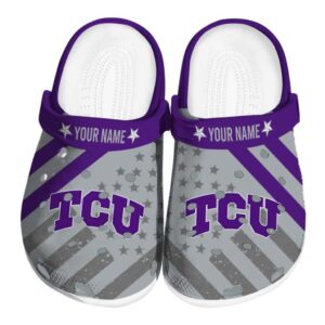 Custom TCU Horned Frogs Star Spangled Graphic Crocs Best selling