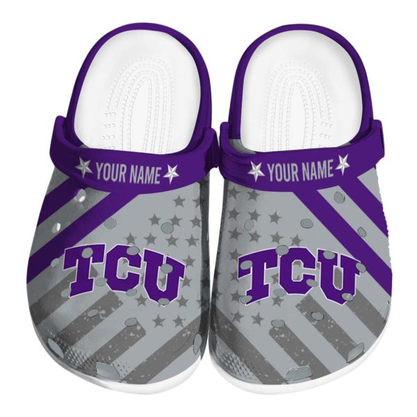 Custom TCU Horned Frogs Star Spangled Graphic Crocs Best selling