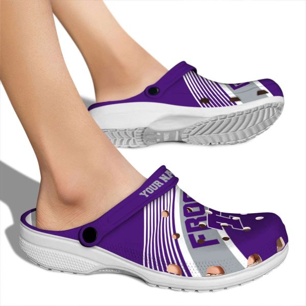Custom TCU Horned Frogs Vibrant Dual Tone Crocs High quality