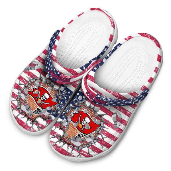 Custom Tampa Bay Buccaneers Freedom Splinter Crocs Trendy