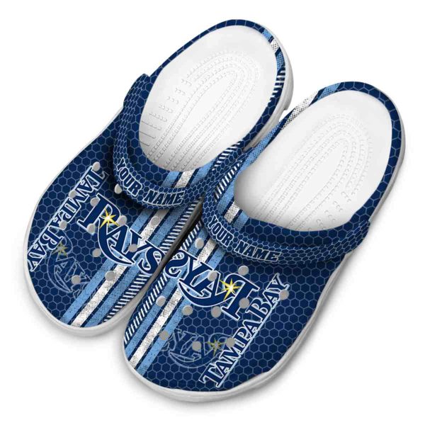 Custom Tampa Bay Rays Contrasting Stripes Crocs Trendy