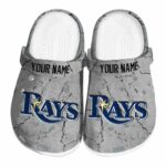 Custom Tampa Bay Rays Cracked Texture Crocs Best selling