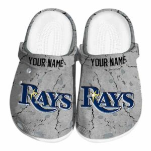 Custom Tampa Bay Rays Cracked Texture Crocs Best selling