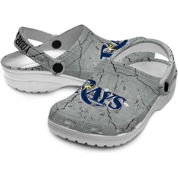 Custom Tampa Bay Rays Cracked Texture Crocs Latest Model