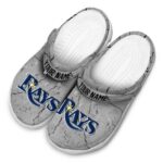 Custom Tampa Bay Rays Cracked Texture Crocs Best selling