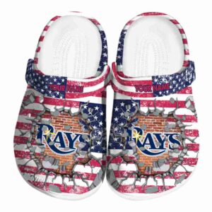 Custom Tampa Bay Rays Freedom Splinter Crocs Best selling