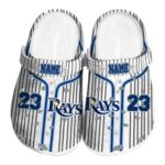 Custom Tampa Bay Rays Pinstripe Pattern Crocs Best selling