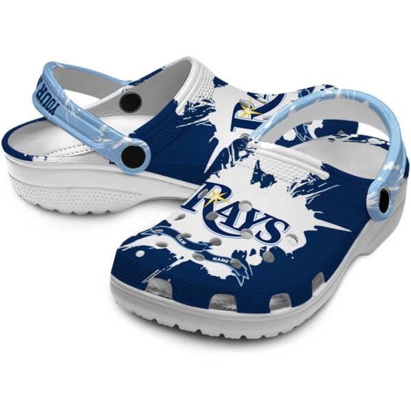 Custom Tampa Bay Rays Splatter Pattern Crocs Latest Model