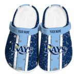 Custom Tampa Bay Rays Vertical Stripes Crocs Best selling