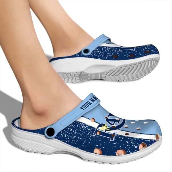 Custom Tampa Bay Rays Vertical Stripes Crocs High quality