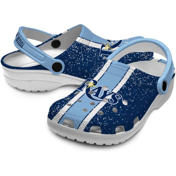 Custom Tampa Bay Rays Vertical Stripes Crocs Latest Model