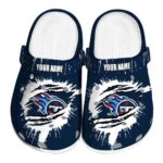 Custom Tennessee Titans Splash Motif Background Crocs Best selling