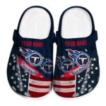 Custom Tennessee Titans Star Spangled Side Pattern Crocs Best selling