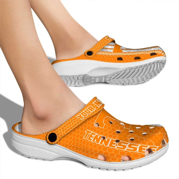 Custom Tennessee Volunteers Contrasting Stripes Crocs High quality