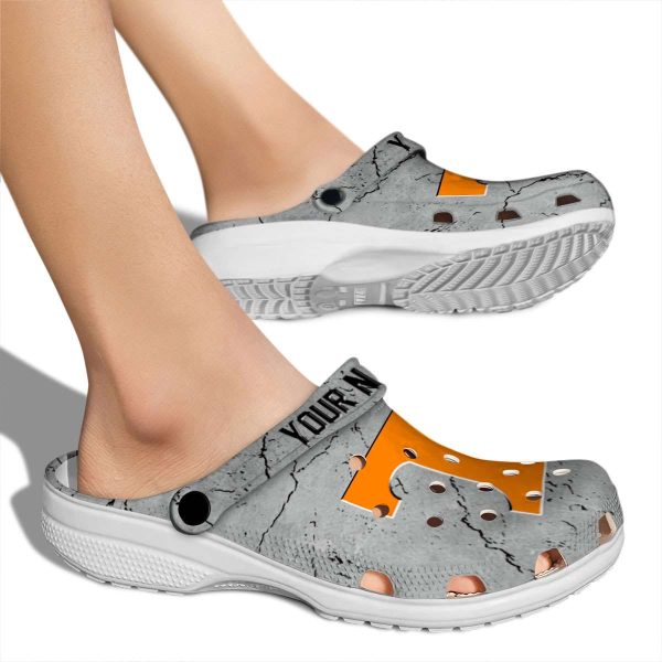 Custom Tennessee Volunteers Cracked Texture Crocs High quality