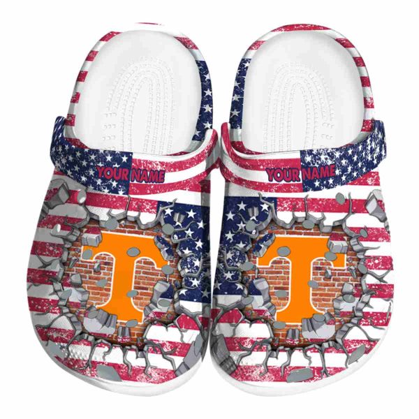 Custom Tennessee Volunteers Freedom Splinter Crocs Best selling