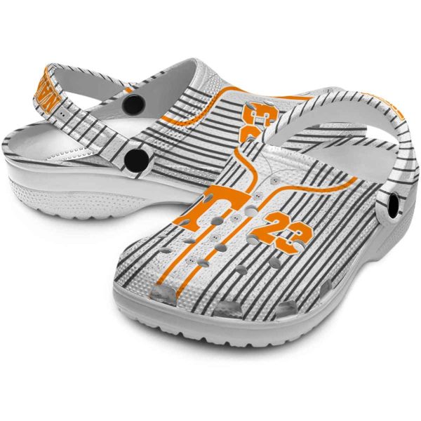 Custom Tennessee Volunteers Pinstripe Pattern Crocs Latest Model