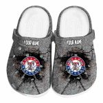Custom Texas Rangers Cracked Ground Texture Crocs Best selling