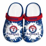 Custom Texas Rangers Splash Art Crocs Best selling