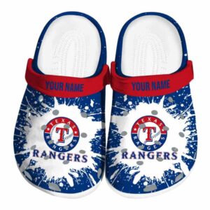 Custom Texas Rangers Splash Art Crocs Best selling