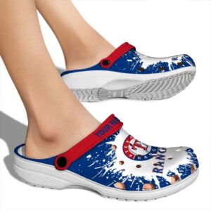 Custom Texas Rangers Splash Art Crocs High quality