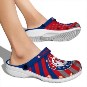 Custom Texas Rangers Star Spangled Graphic Crocs High quality