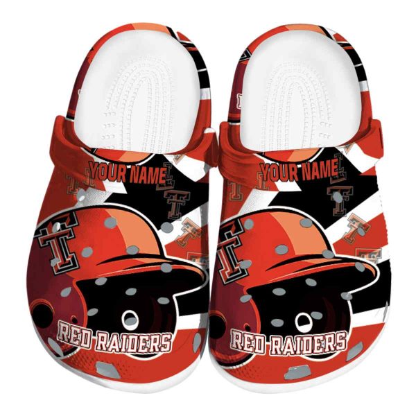 Custom Texas Tech Red Raiders Baseball Helmet Crocs Best selling