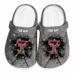 Custom Texas Tech Red Raiders Cracked Ground Texture Crocs Best selling