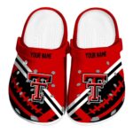 Custom Texas Tech Red Raiders Football Motif Crocs Best selling