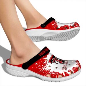 Custom Texas Tech Red Raiders Splash Art Crocs High quality