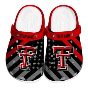 Custom Texas Tech Red Raiders Star Spangled Graphic Crocs Best selling