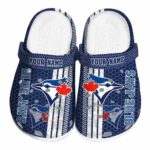 Custom Toronto Blue Jays Contrasting Stripes Crocs Best selling