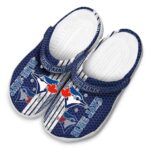 Custom Toronto Blue Jays Contrasting Stripes Crocs Best selling