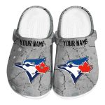 Custom Toronto Blue Jays Cracked Texture Crocs Best selling
