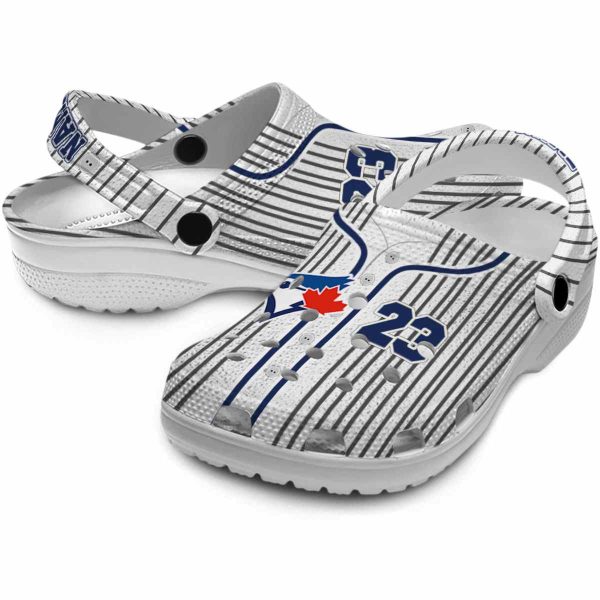 Custom Toronto Blue Jays Pinstripe Pattern Crocs Latest Model