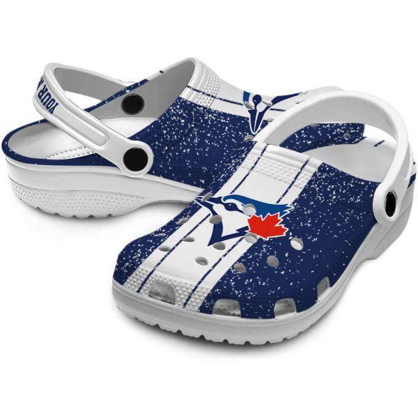 Custom Toronto Blue Jays Vertical Stripes Crocs Latest Model