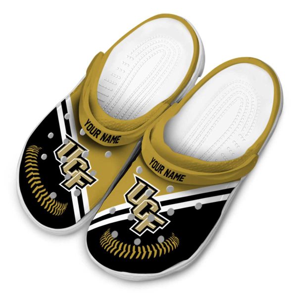 Custom UCF Knights Baseball Motif Crocs Trendy