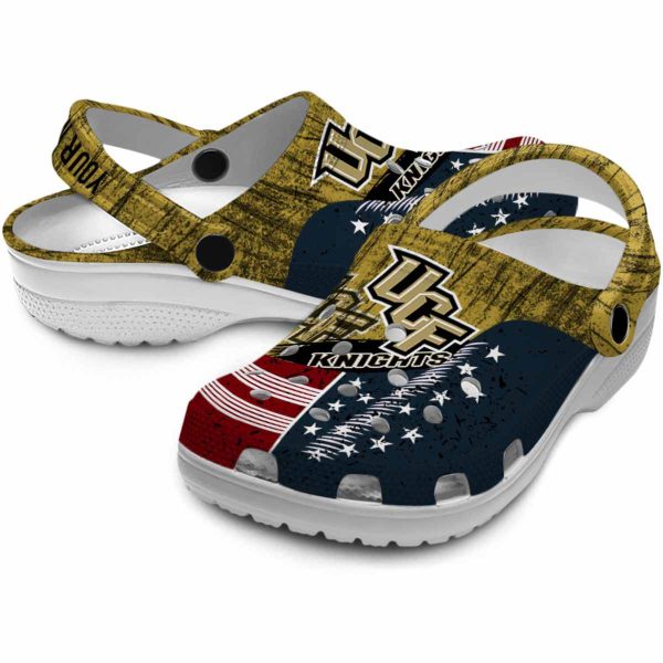 Custom UCF Knights Star Spangled Side Pattern Crocs Latest Model