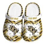 Custom UCF Knights Zigzag Paint Burst Crocs Best selling