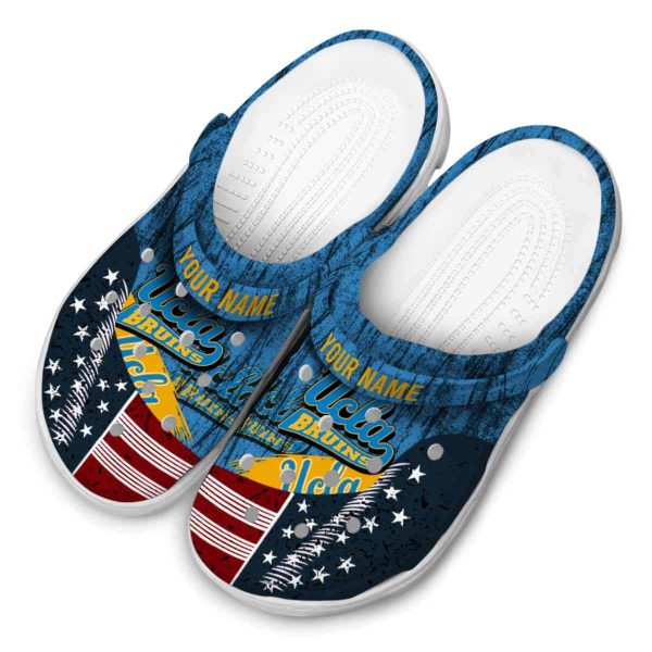 Custom UCLA Bruins Star Spangled Side Pattern Crocs Trendy