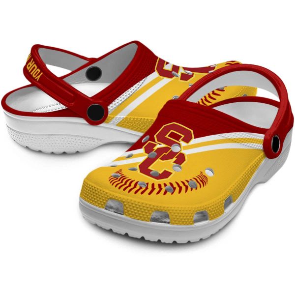 Custom USC Trojans Baseball Motif Crocs Latest Model