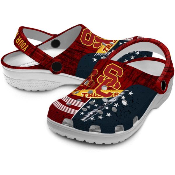 Custom USC Trojans Star Spangled Side Pattern Crocs Latest Model