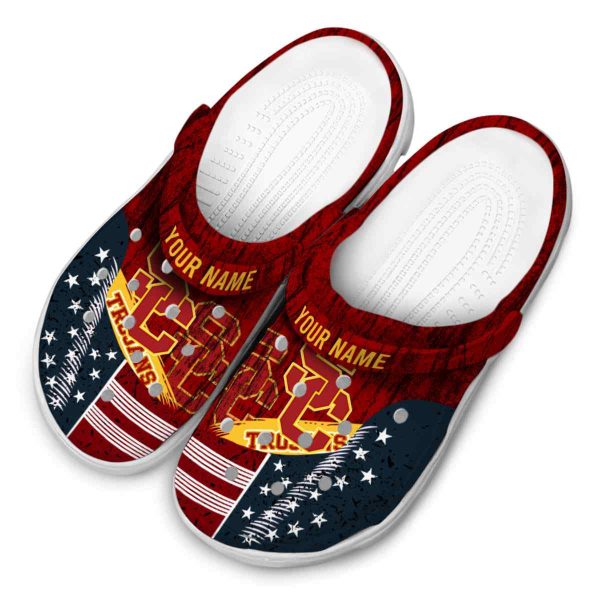 Custom USC Trojans Star Spangled Side Pattern Crocs Trendy