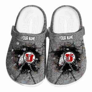Custom Utah Utes Cracked Ground Texture Crocs Best selling